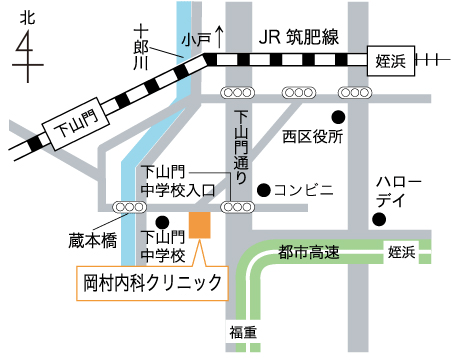 岡村内科クリニックマップ